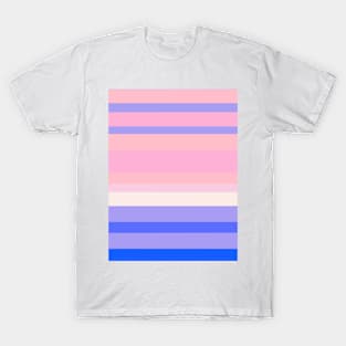 Pastel Pink and Purple Stripes Pattern T-Shirt